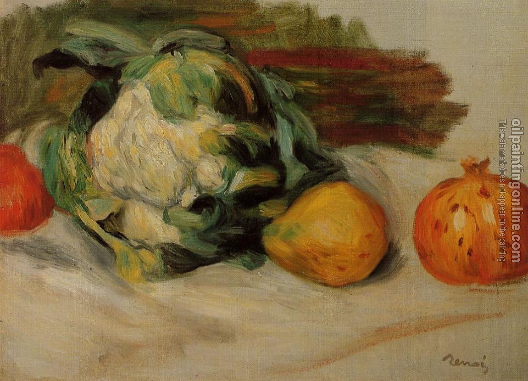 Renoir, Pierre Auguste - Cauliflower and Pomegranates